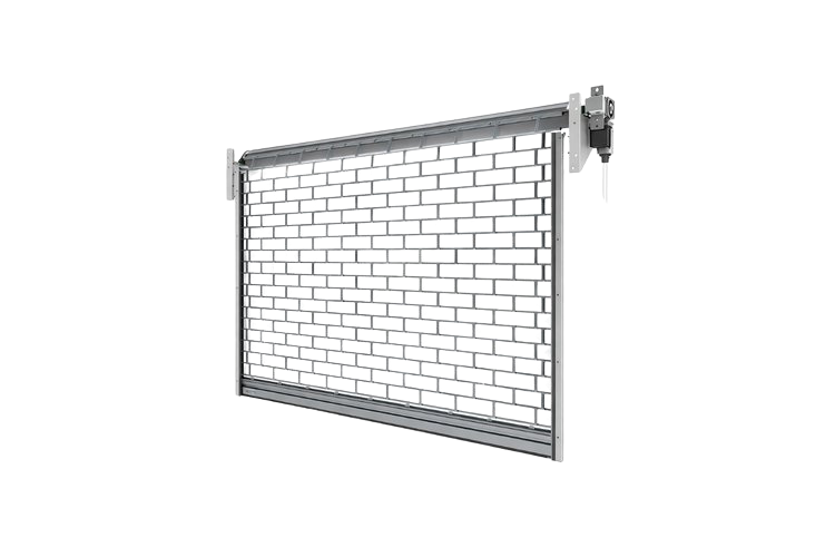 Rideau en grille à maille rectangulaire