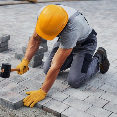 Réalisation de pavage extérieur