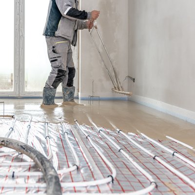 Chape sur plancher chauffant