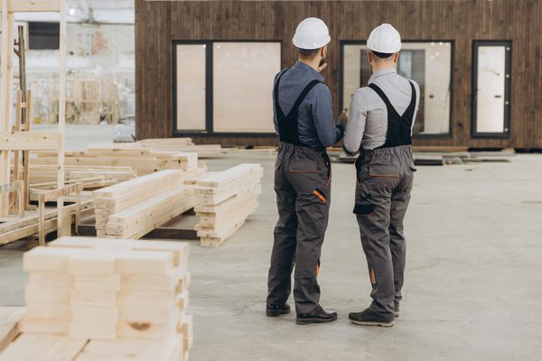 Équipe d'<b>artisans menuisiers</b> qualifiés