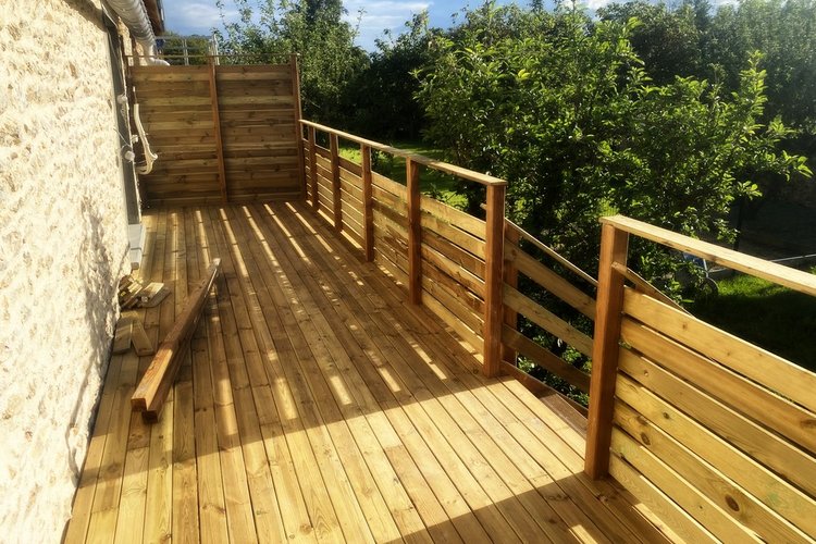 Pose de terrasse en bois