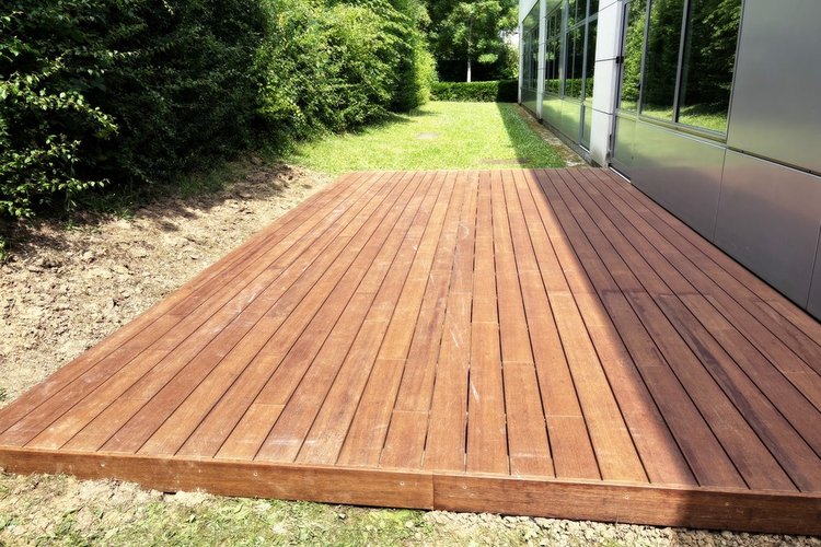 Pose de terrasse en bois