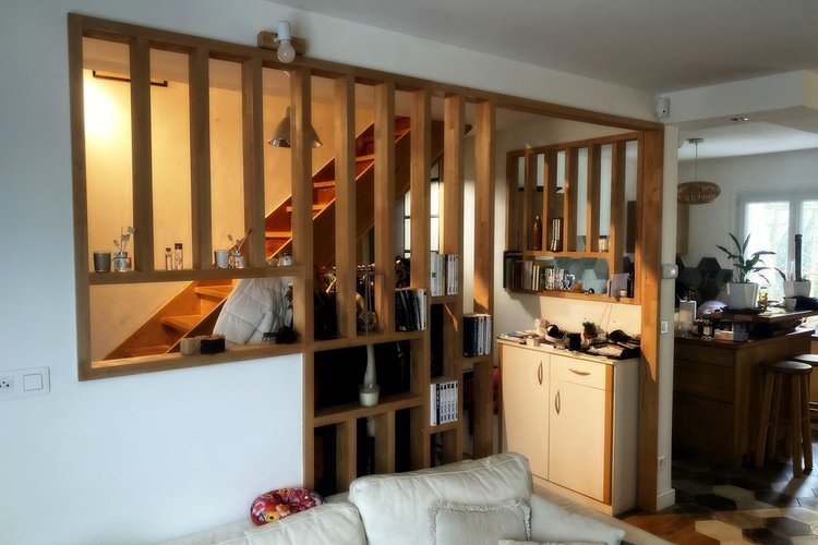 Pose de verrière en bois