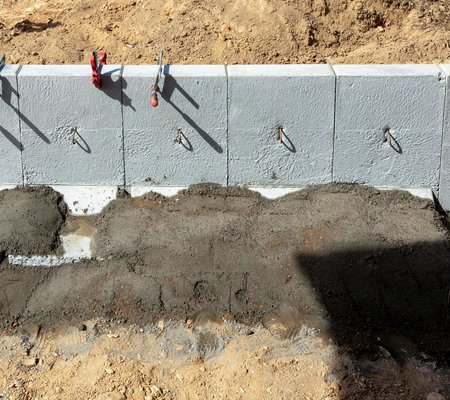 Mur de soutènement à Reims