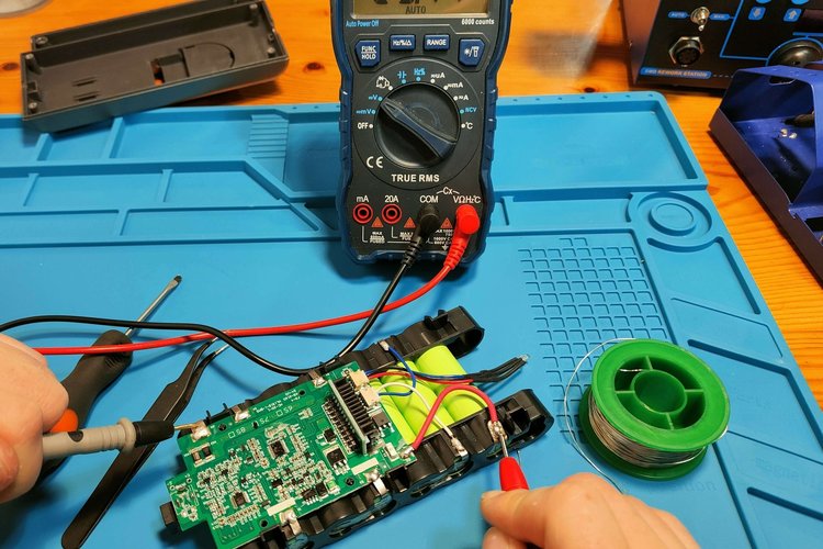 Aperçu réel de la batterie lithium après intervention