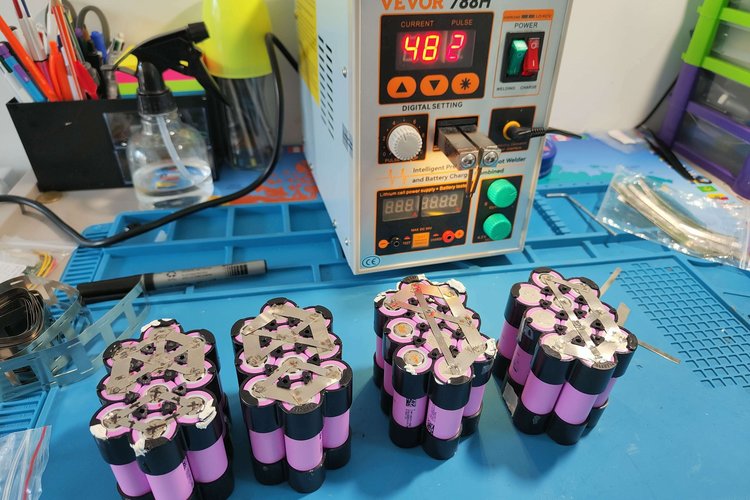 Aperçu réel de la batterie lithium après intervention