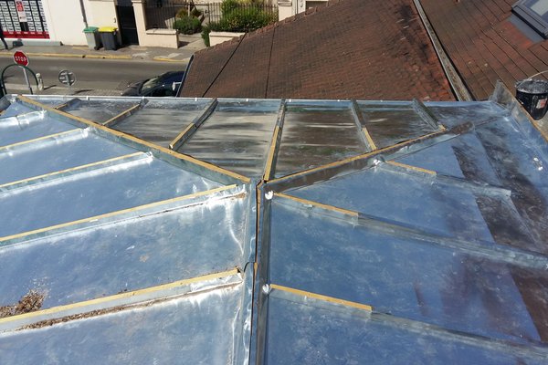 Rénovation de toiture en zinc