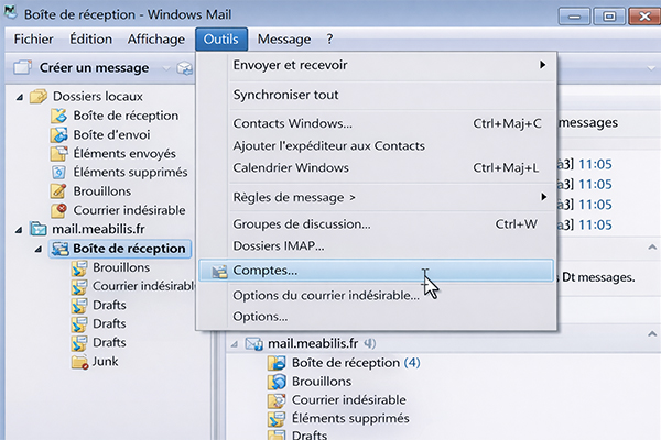 Configuration de messagerie