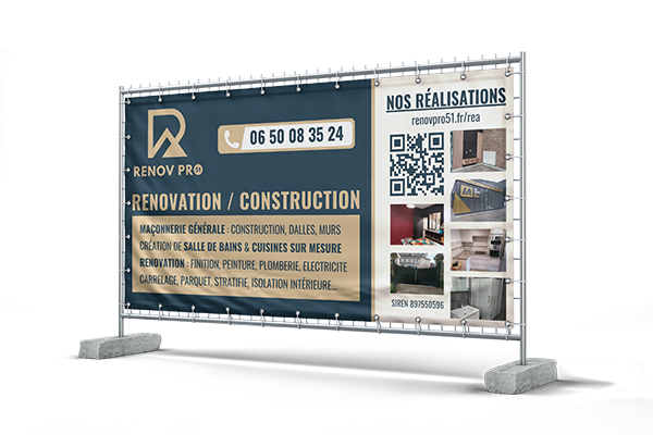 <b>Panneau de chantier</b> personnalisé