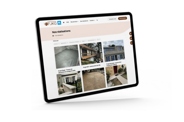 Un <b>portfolio visuel</b> pour les réalisations
