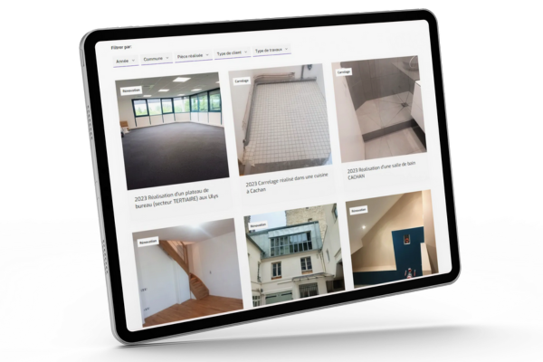 <b>Portfolio</b> pour les réalisations