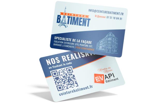 <b>Carte de visite</b> avec QR code intégré