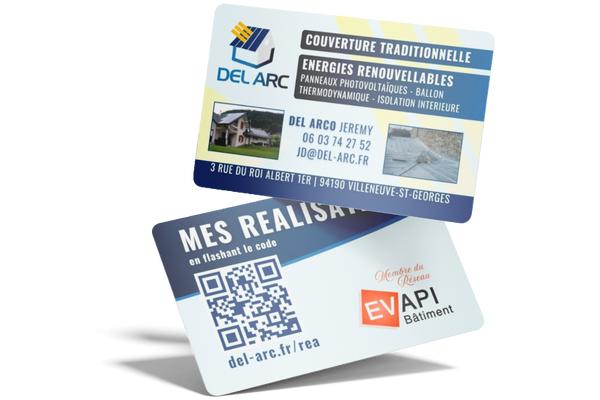 <b>Carte de visite</b> avec QR code intégré