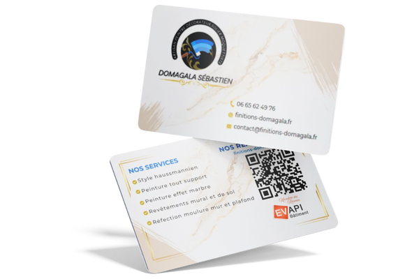 <b>Carte de visite</b> avec QR code intégré
