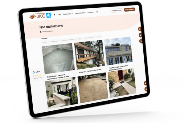 <b>Portfolio</b> pour les réalisations