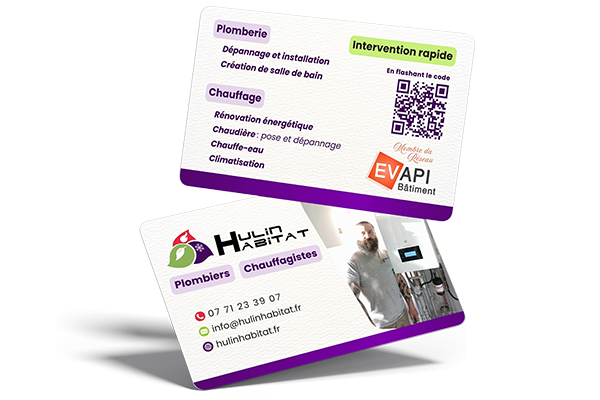 <b>Carte de visite</b> avec QR code intégré
