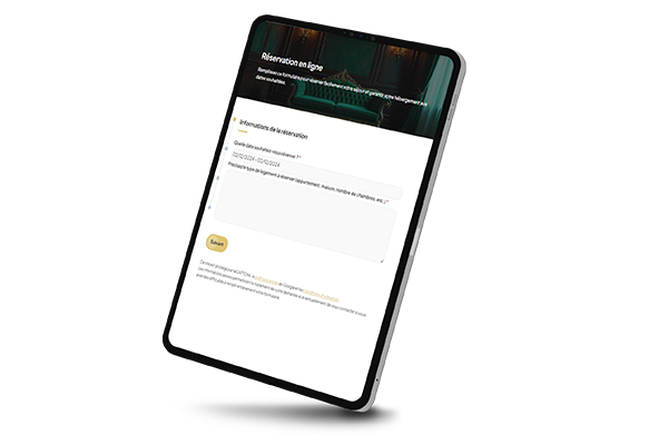 Système de <b>réservation</b> en ligne