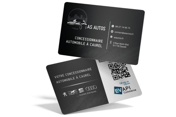 <b>Carte de visite</b> avec QR Code intégré