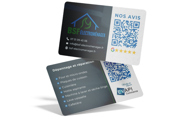 <b>Carte de visite</b> avec QR code intégré