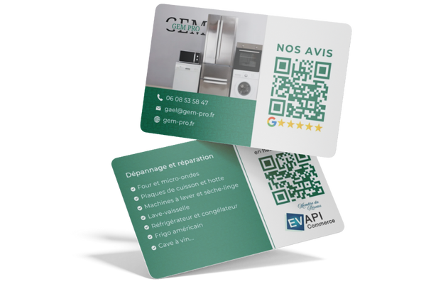 <b>Carte de visite</b> avec QR code intégré