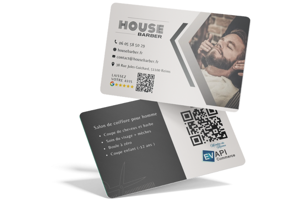 Carte de visite avec QR code intégré