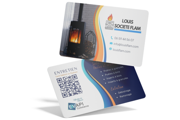 Carte de visite avec QR code intégré