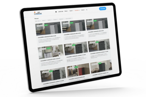 <b>Catalogue de produits</b> en ligne