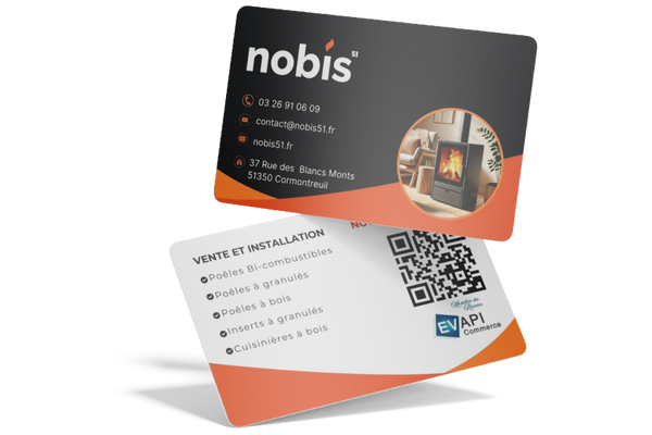 Carte de visite avec QR code intégré