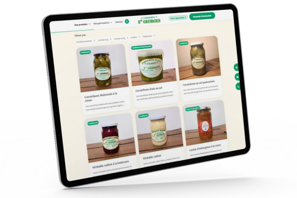 <b>Catalogue de produits</b> en ligne