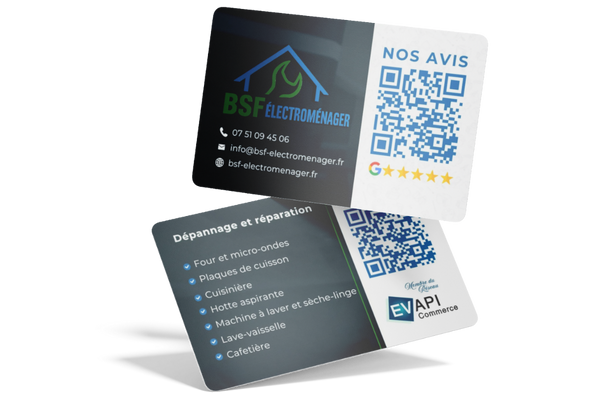 <b>Carte de visite</b> avec QR code intégré