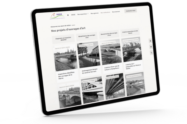 Portfolio visuel pour les réalisations