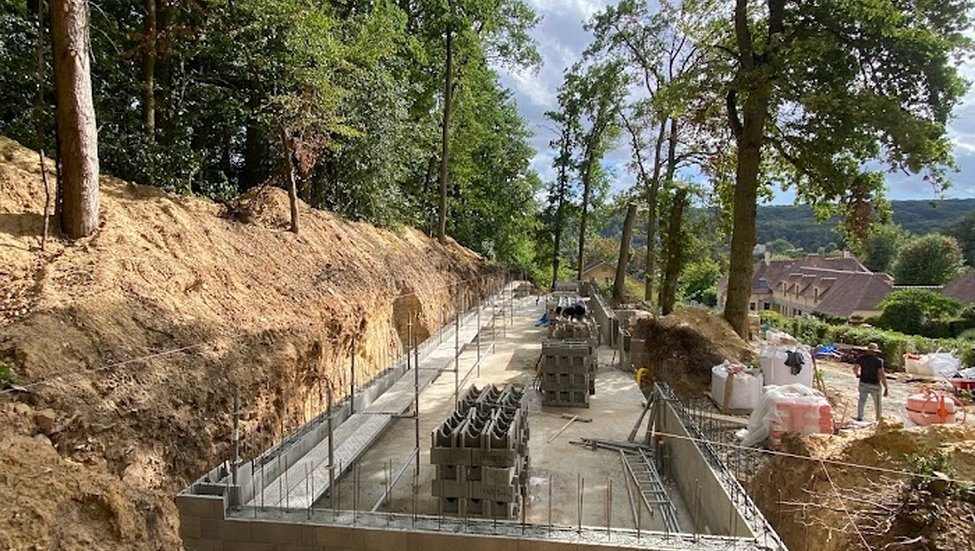 Construction de mur en parpaing