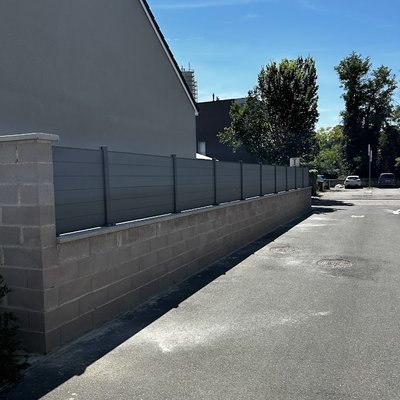 Création mur de clôture