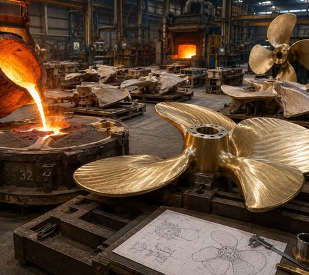 Fabrication d'hélices marines à Bourges