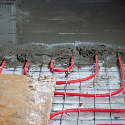 Coulage de chape sur plancher chauffant