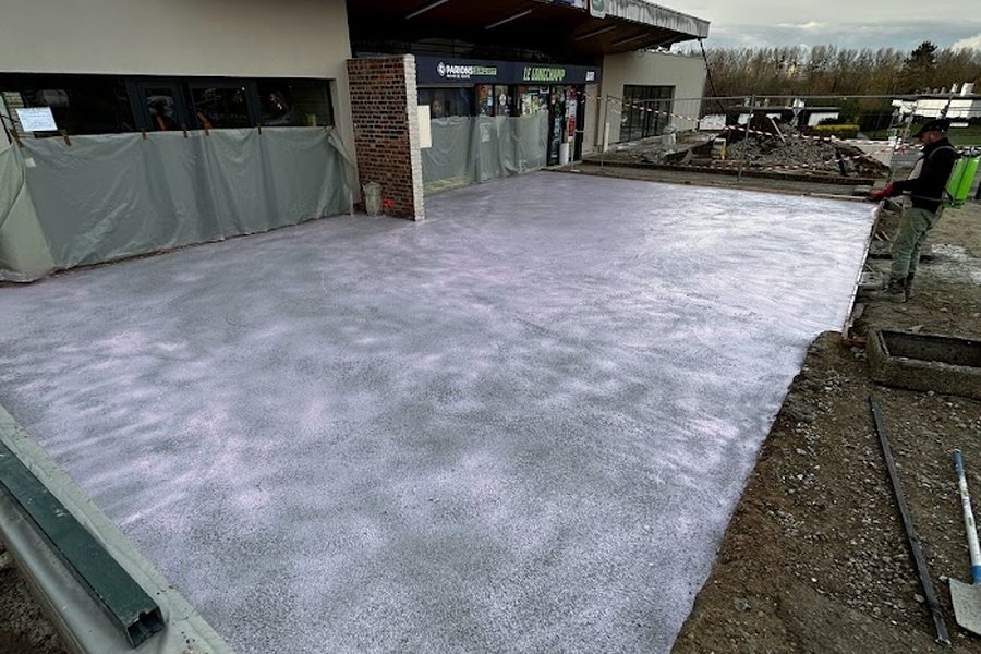 Création de dalle en béton désactivé