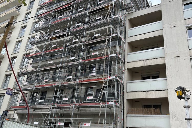 Location et pose d'échafaudage de façade