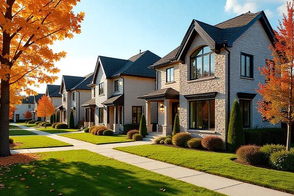 Pavillon et lotissement