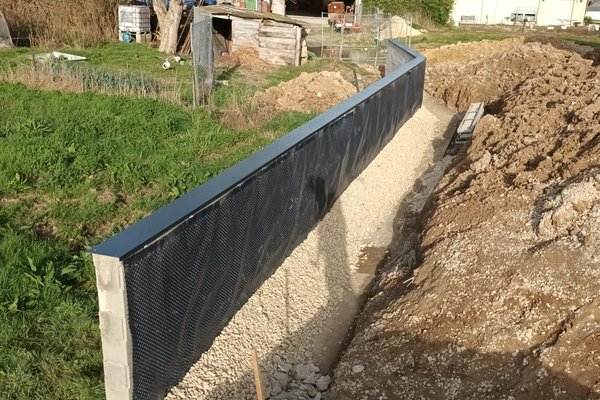 Fondation mur de soutènement