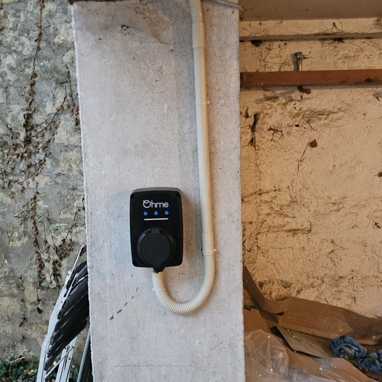 Installation d'une borne monophasée Ohme