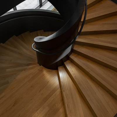 Escalier hélicoïdal en bois