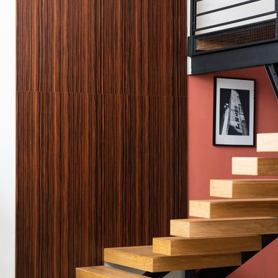 Escalier tournant en bois