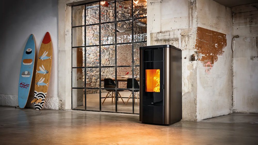 Thermopoêle à granulés H20 Shape Steel 1