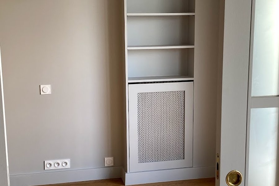 Pose de cache-radiateur