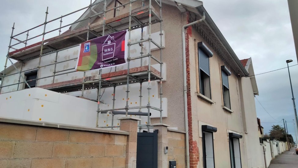 Notre chantier d'isolation mur et façade extérieure à Cormontreuil center img test img